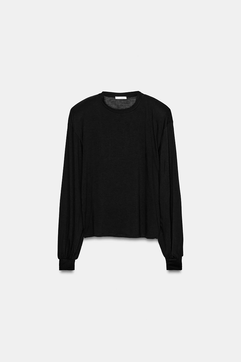T-SHIRT FLUIDE À ÉPAULETTES