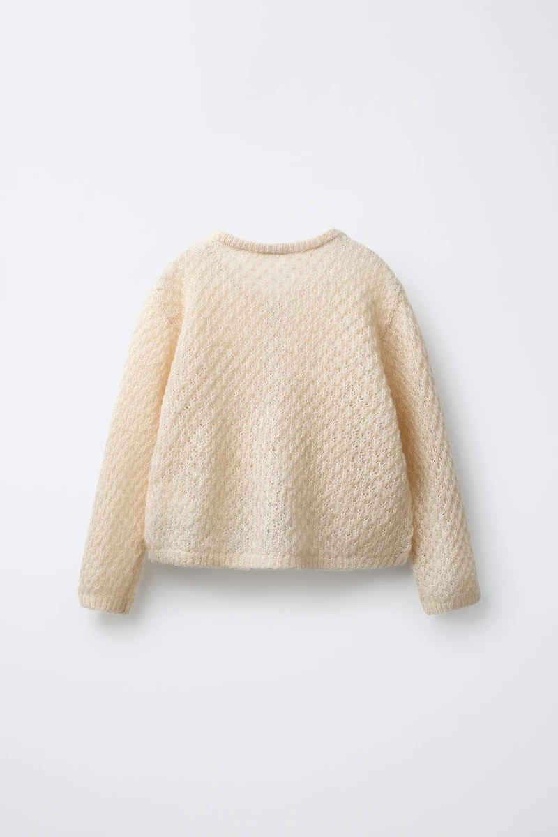 WOOL AND ALPACA KNIT CARDIGAN