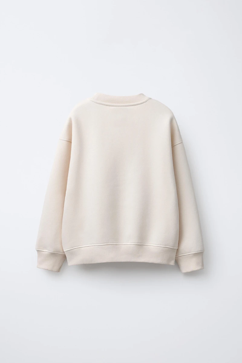 RHINESTONE TEXT SWEATSHIRT