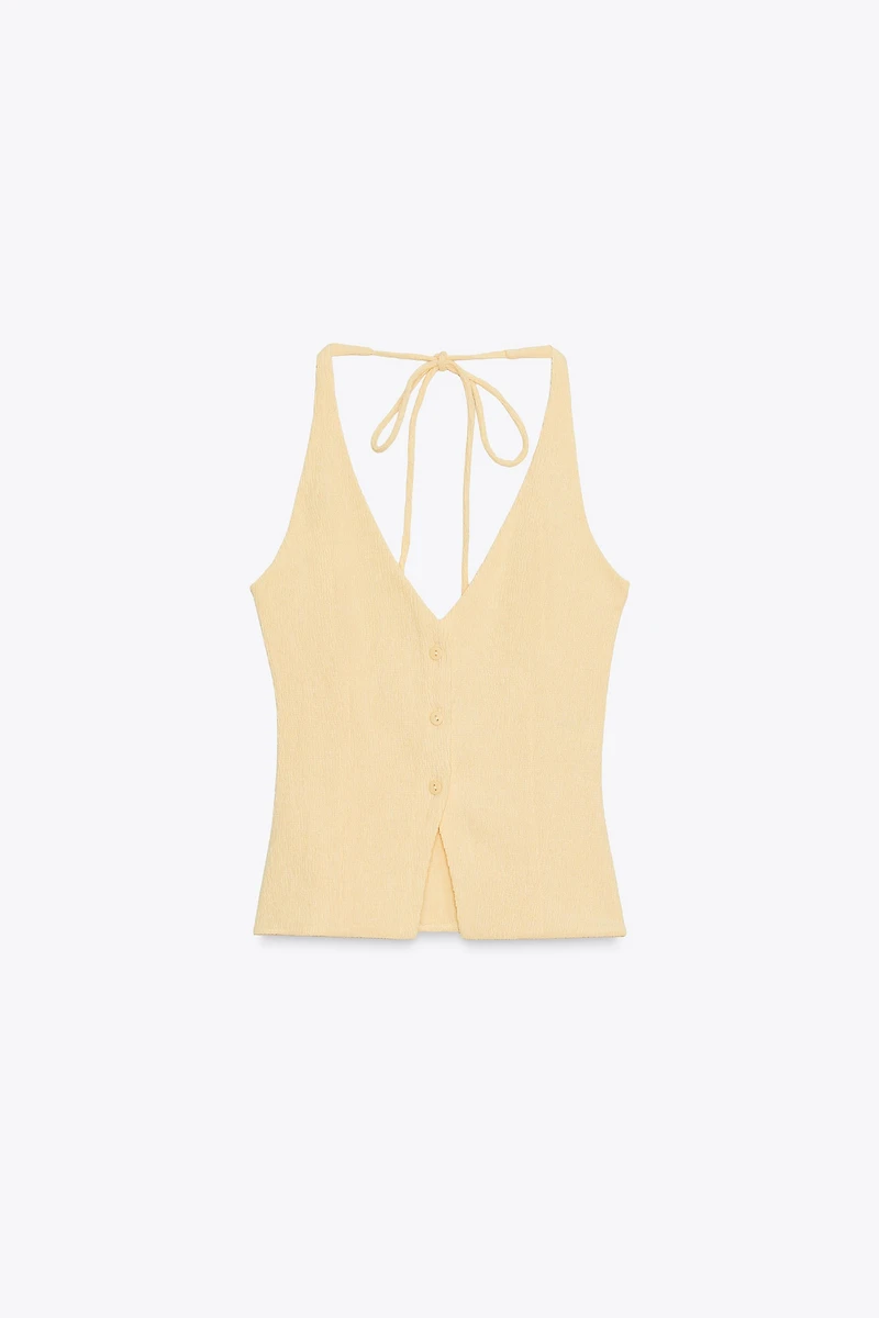 TEXTURED VEST TOP