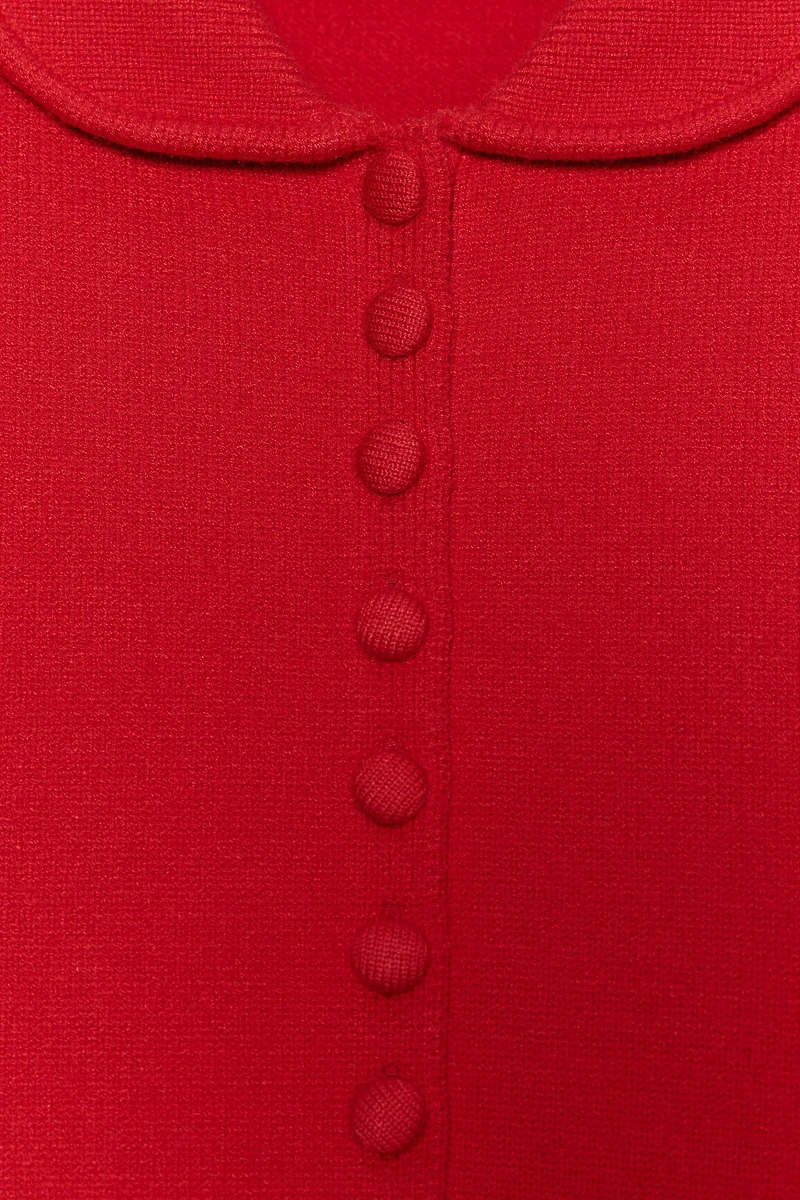 PETER PAN COLLAR KNIT CARDIGAN