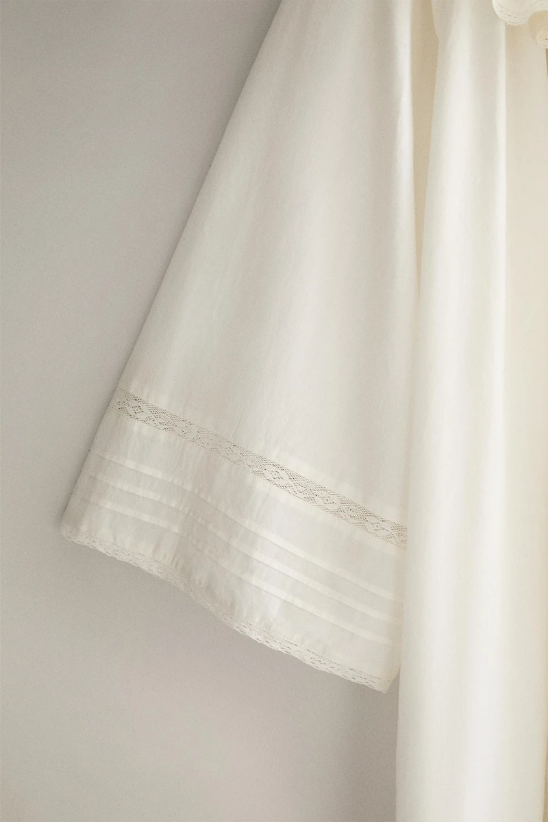 COTTON LACE ROBE