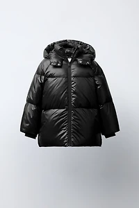 WATER REPELLENT AND WIND RESISTANT DOWN PUFFER COAT