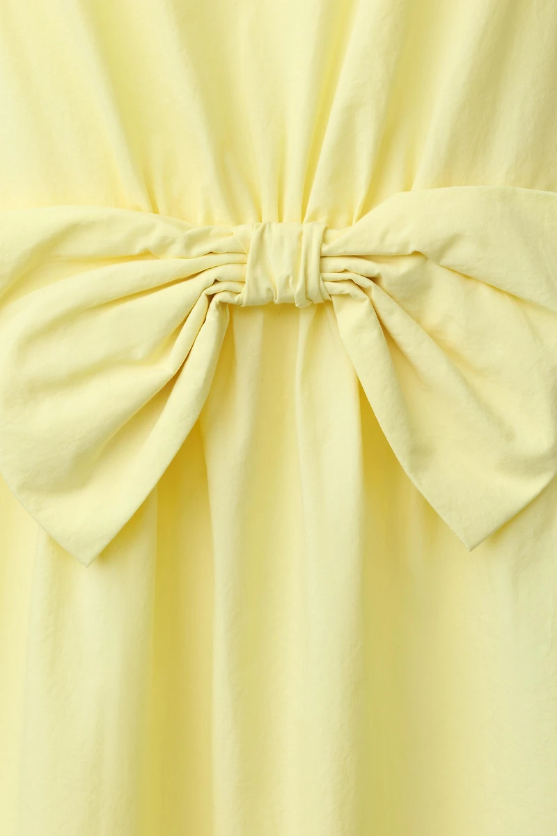 POPLIN BOW DRESS