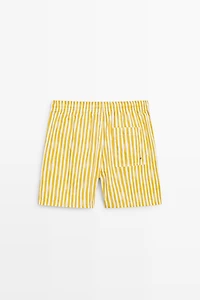Striped printed swimming trunks
