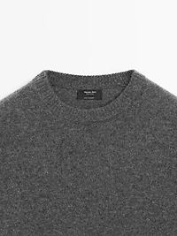 100% cashmere oversize sweater with elbow patches