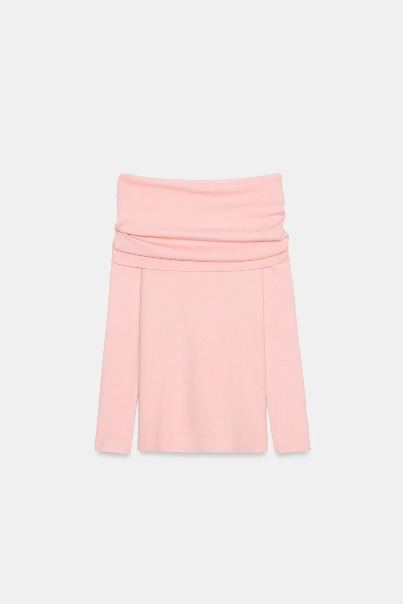 OFF SHOULDER KNIT JUMPER