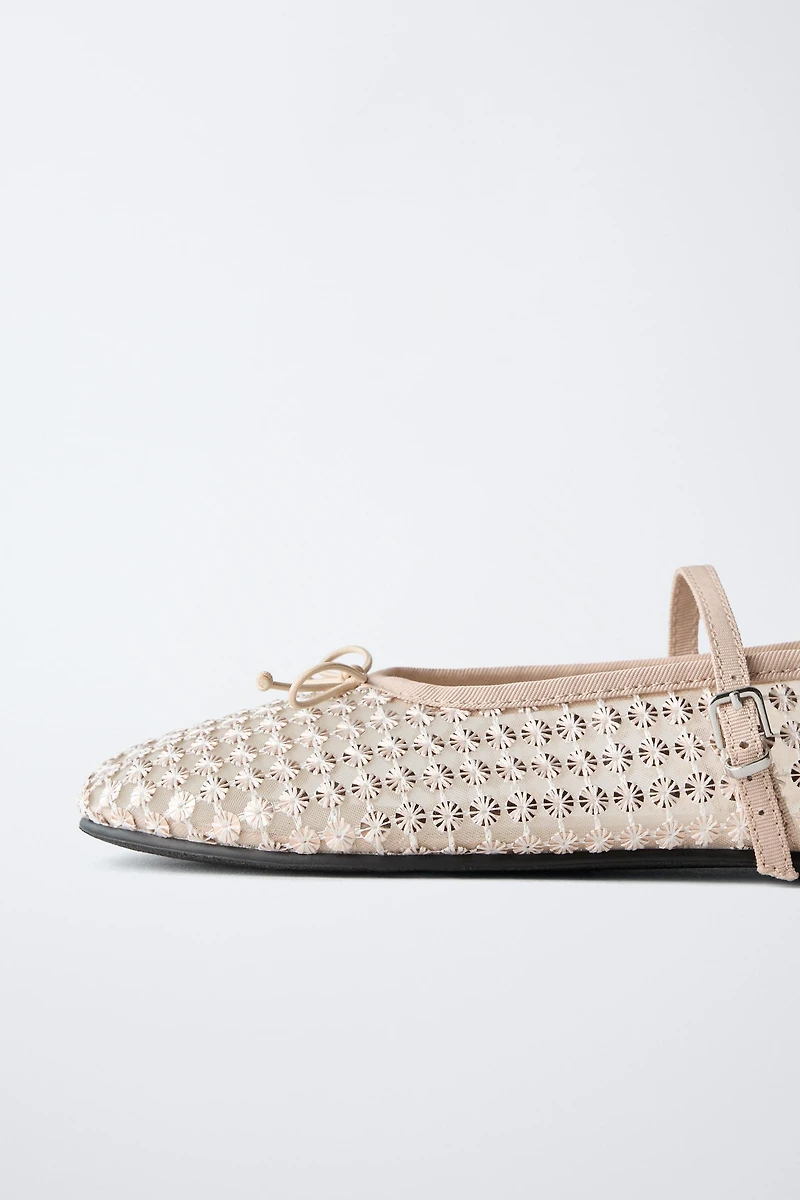 SEQUIN BALLET FLATS