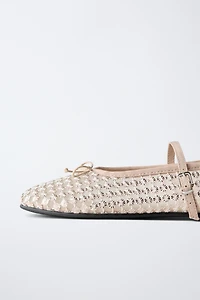 SEQUIN BALLET FLATS