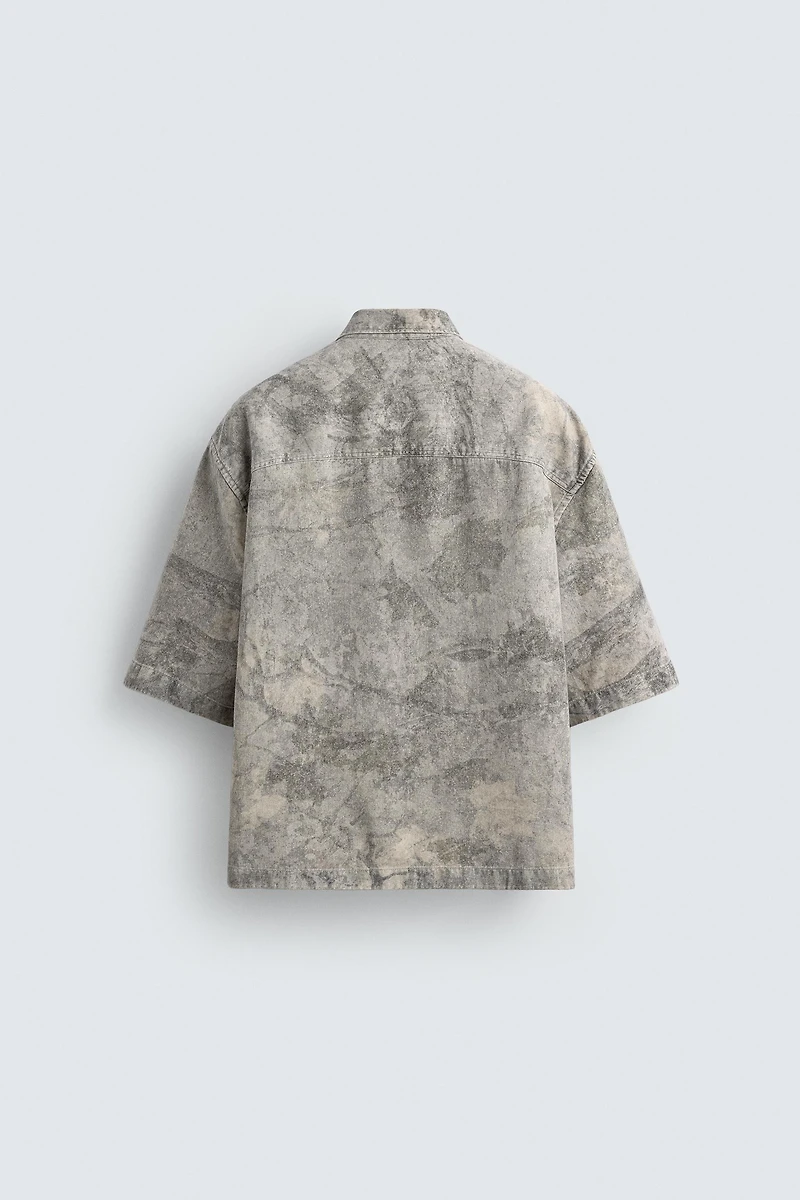 RELAXED FIT ABSTRACT PRINT SHIRT