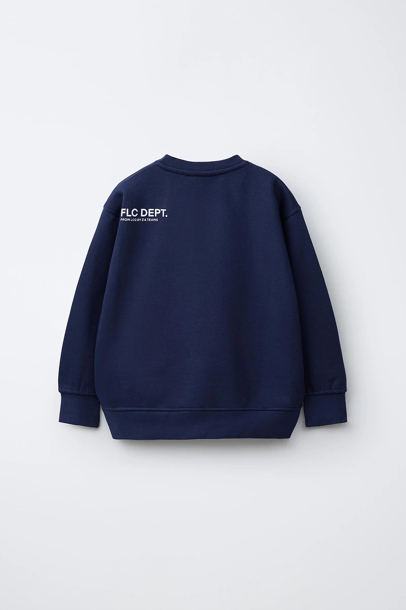 BASIC TEXT AND LABEL SWEATSHIRT