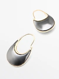 Stone ring earrings