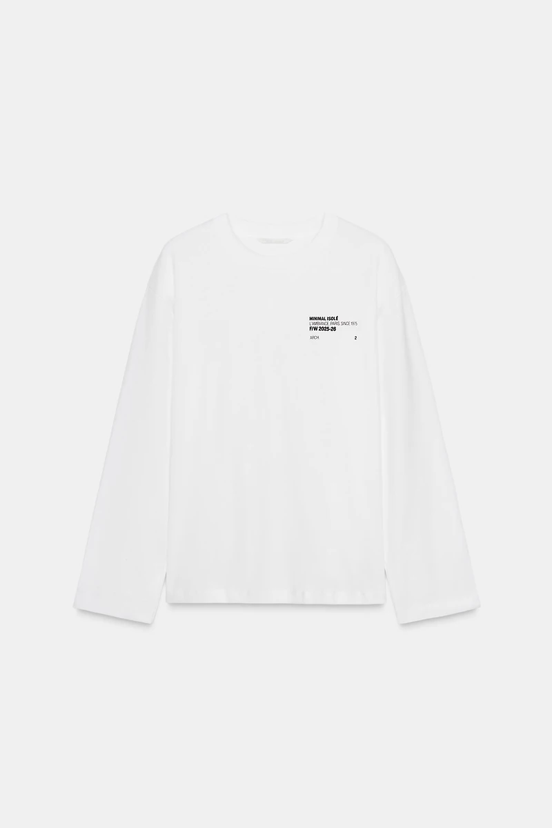 LONG SLEEVE TEXT T-SHIRT