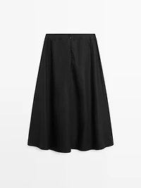 Jupe midi taille marquée