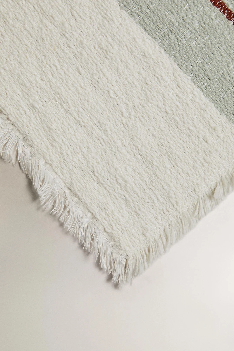 STRIPED COTTON LINEN BLANKET