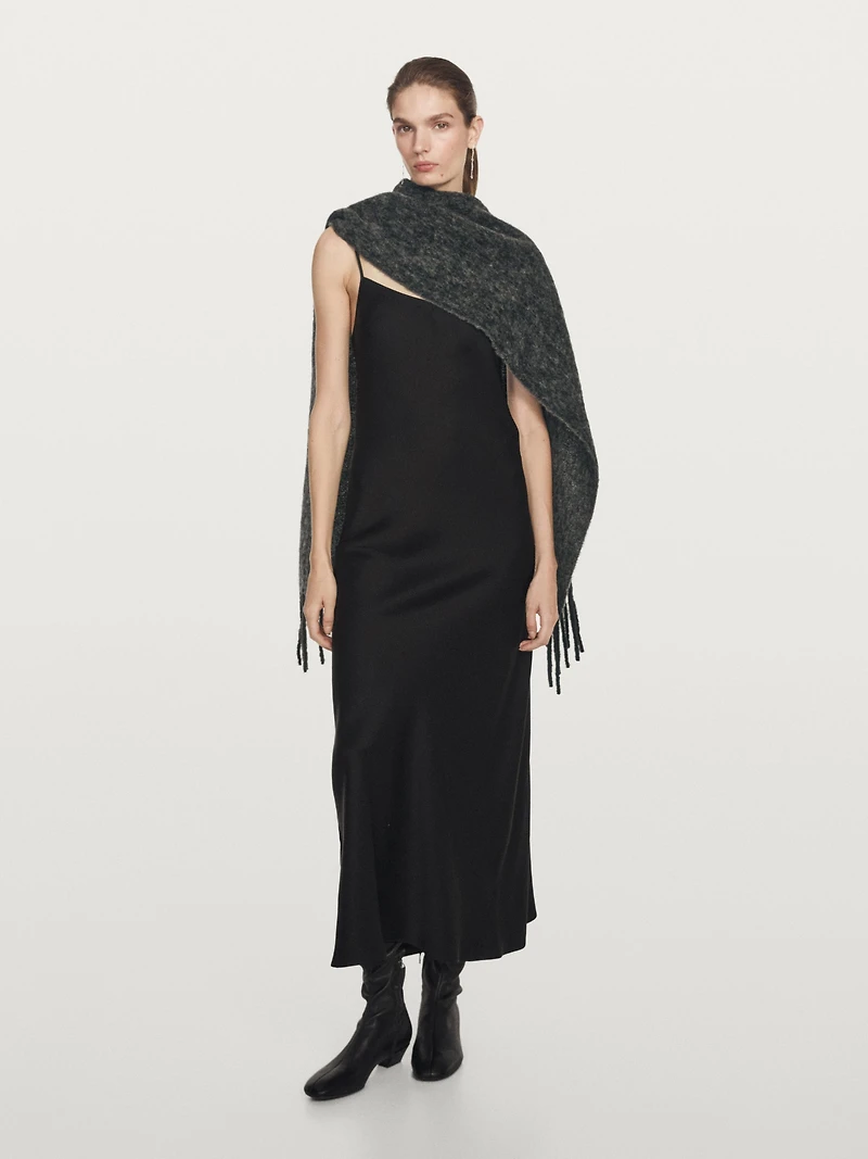 Long crepe camisole dress