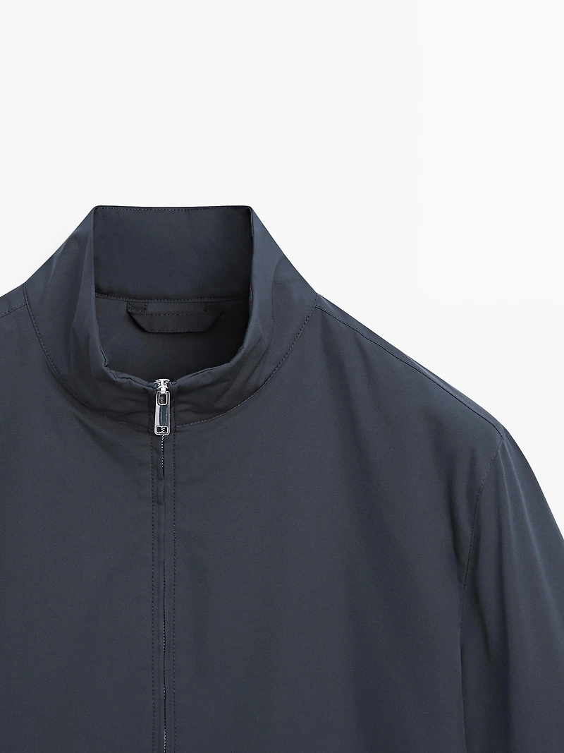 Veste matelassée déperlante à col montant