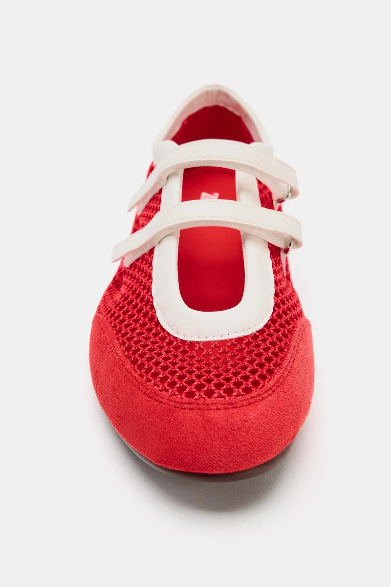 MESH SNEAKER BALLET FLATS