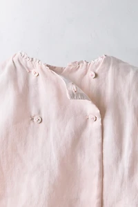 1-24 MONTHS/ 100% RAMIE BLOUSE AND BLOOMERS SET LIMITED EDITION