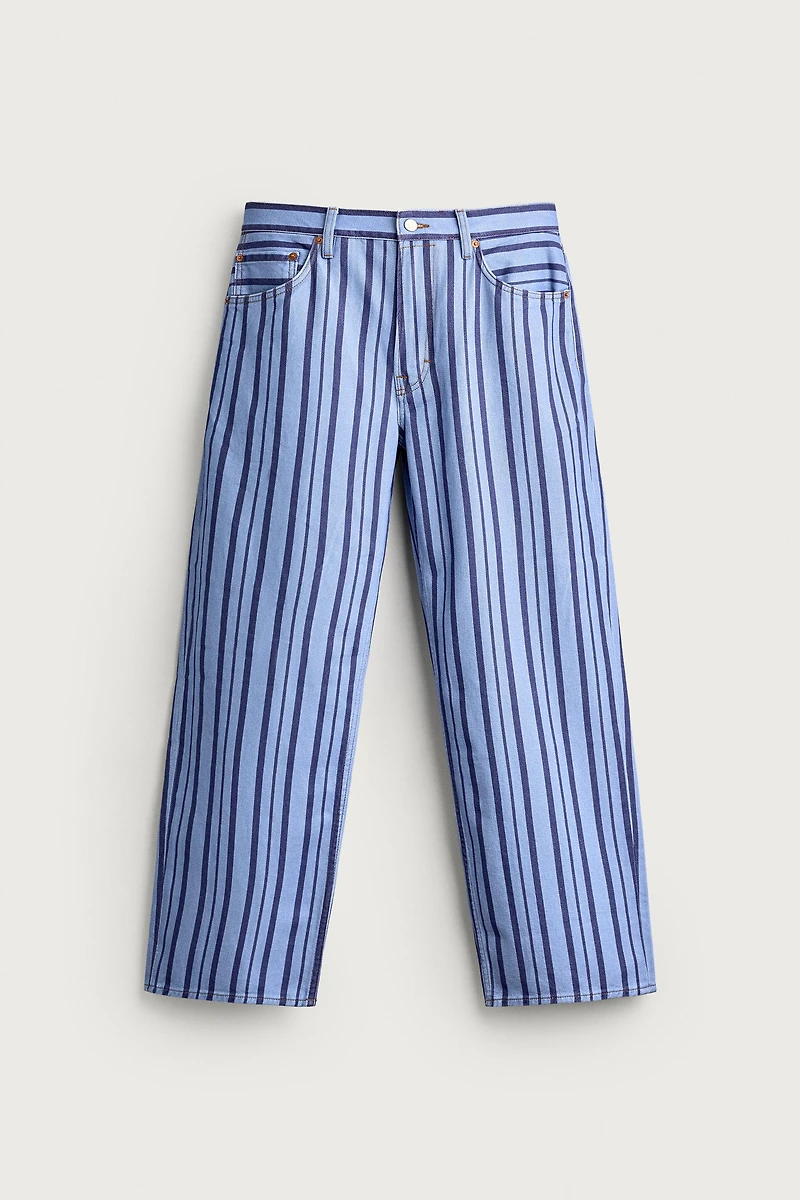 STRIPED STRAIGHT FIT PANTS