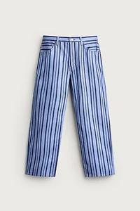 STRIPED STRAIGHT FIT PANTS