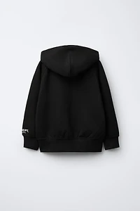 PLUSH ZIPPERED SWEATSHIRT