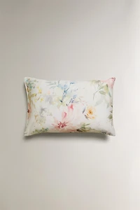 TAIE D’OREILLER SATIN IMPRIMÉ FLEUR
