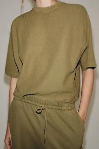 WASHED EFFECT SHORT SLEEVE T-SHIRT