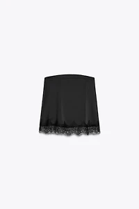 SATIN EFFECT LACE TOP