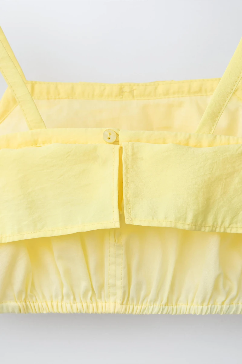 TAFFETA CROPPED TOP