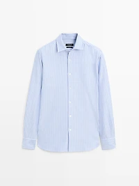 Regular-fit striped oxford shirt