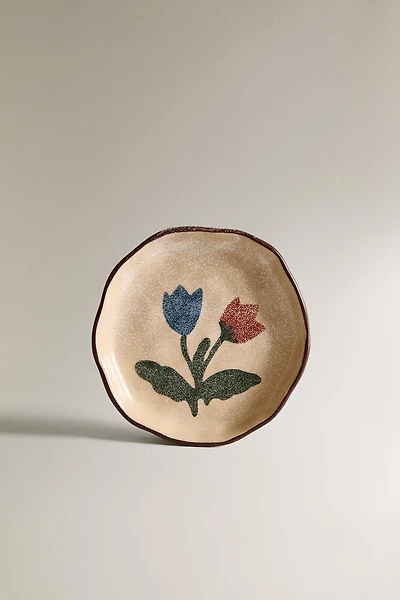 PLAT TERRE CUITE FLORAL