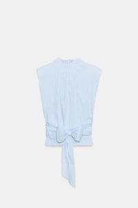 STRIPED SHOULDER PAD METALLIC THREAD TOP