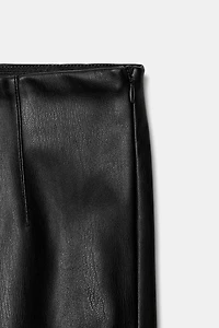 FAUX LEATHER HIGH-WAISTED LEGGINGS