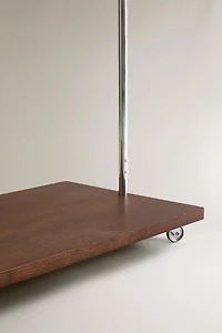 METAL AND WOOD CLOTHES RACK