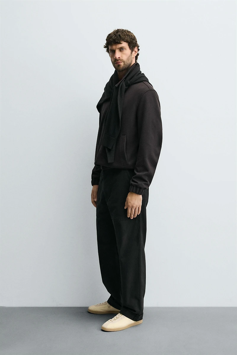 STRAIGHT FIT TWILL PANTS