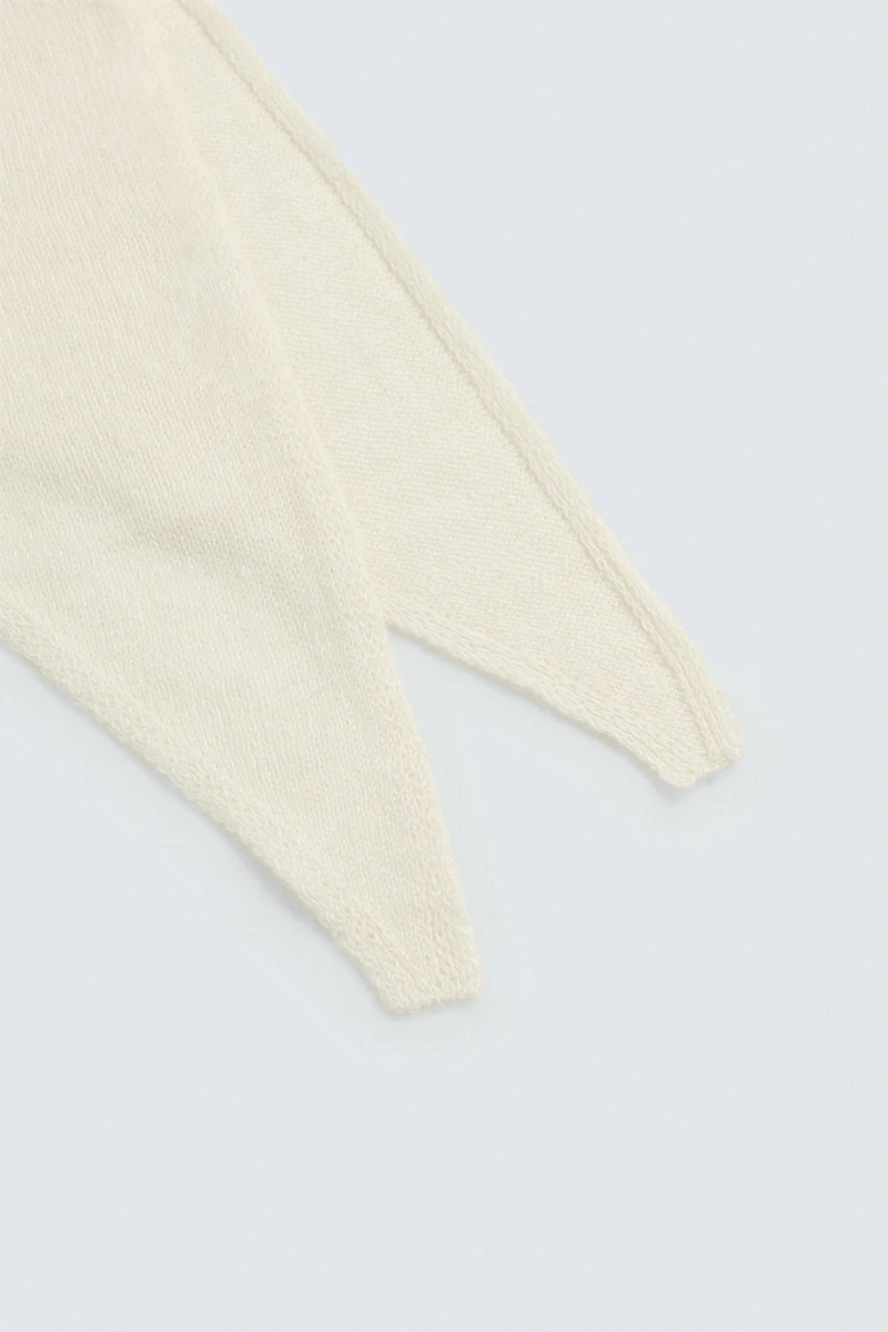 LINEN AND CASHMERE KNIT BANDANA