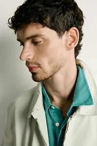 WASHED COTTON REGULAR FIT JACKET