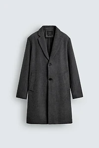 REGULAR FIT WOOL BLEND COAT