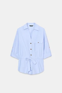 POPLIN SAFARI SHIRT