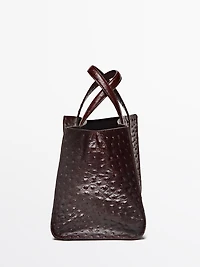 Textured leather mini MD ICON bag