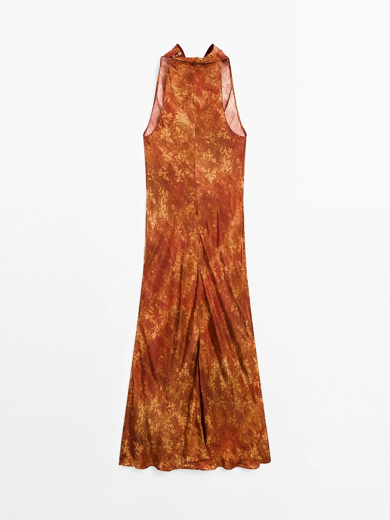 Long flowing printed dress