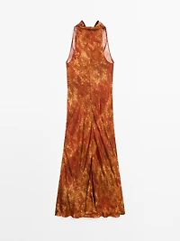 Long flowing printed dress