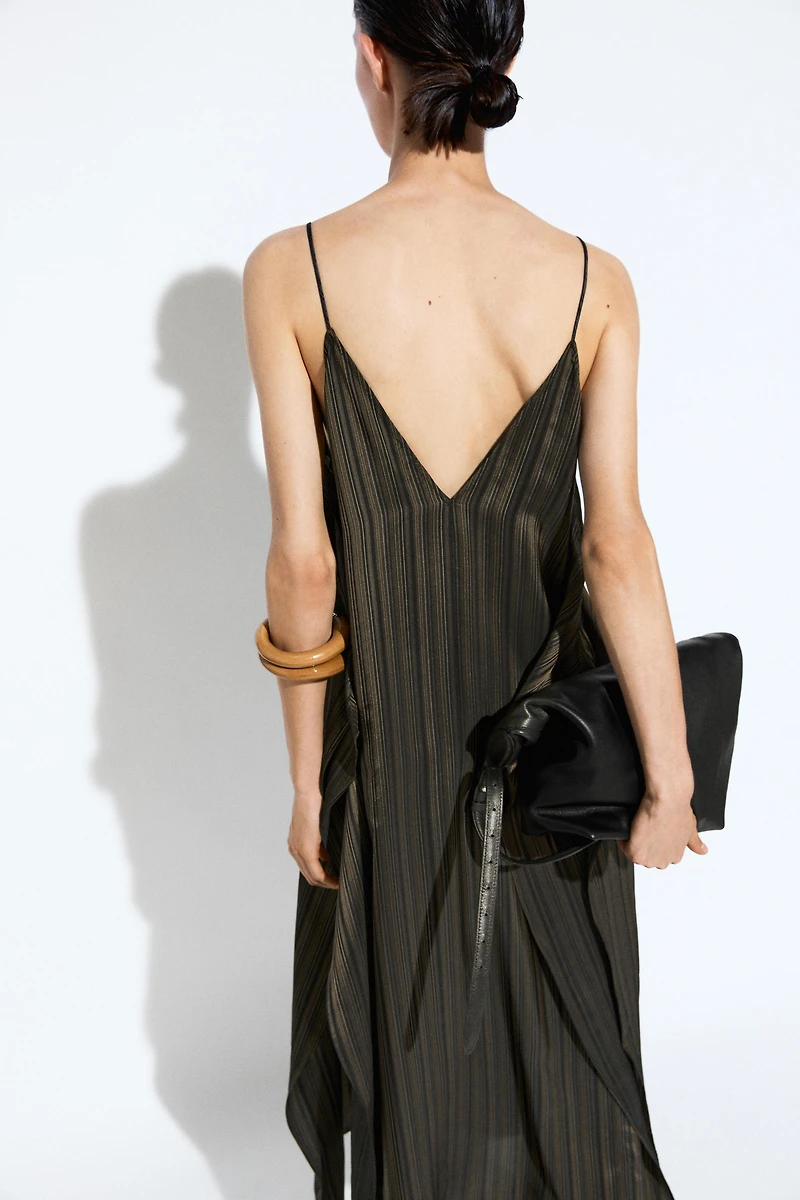 Asymmetrical flowing midi dress