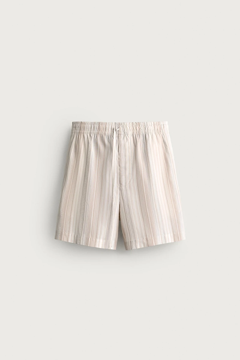 STRIPED RELAXED FIT SHORTS