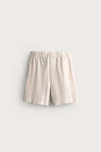 STRIPED RELAXED FIT SHORTS
