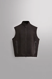 COMBINATION FLEECE KNIT VEST