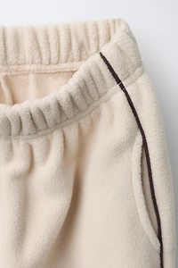 PIPED TRIM FLEECE JOGGER PANTS