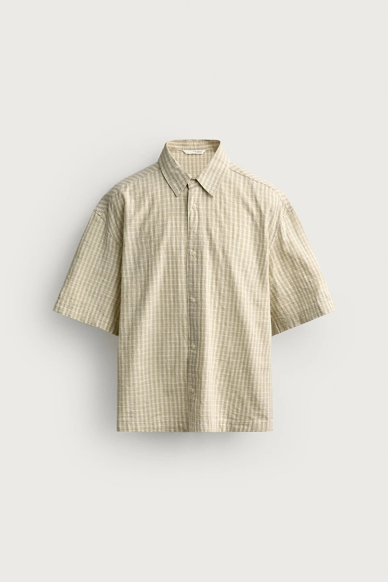 BOXY FIT PLAID SHIRT