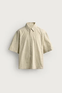 BOXY FIT PLAID SHIRT